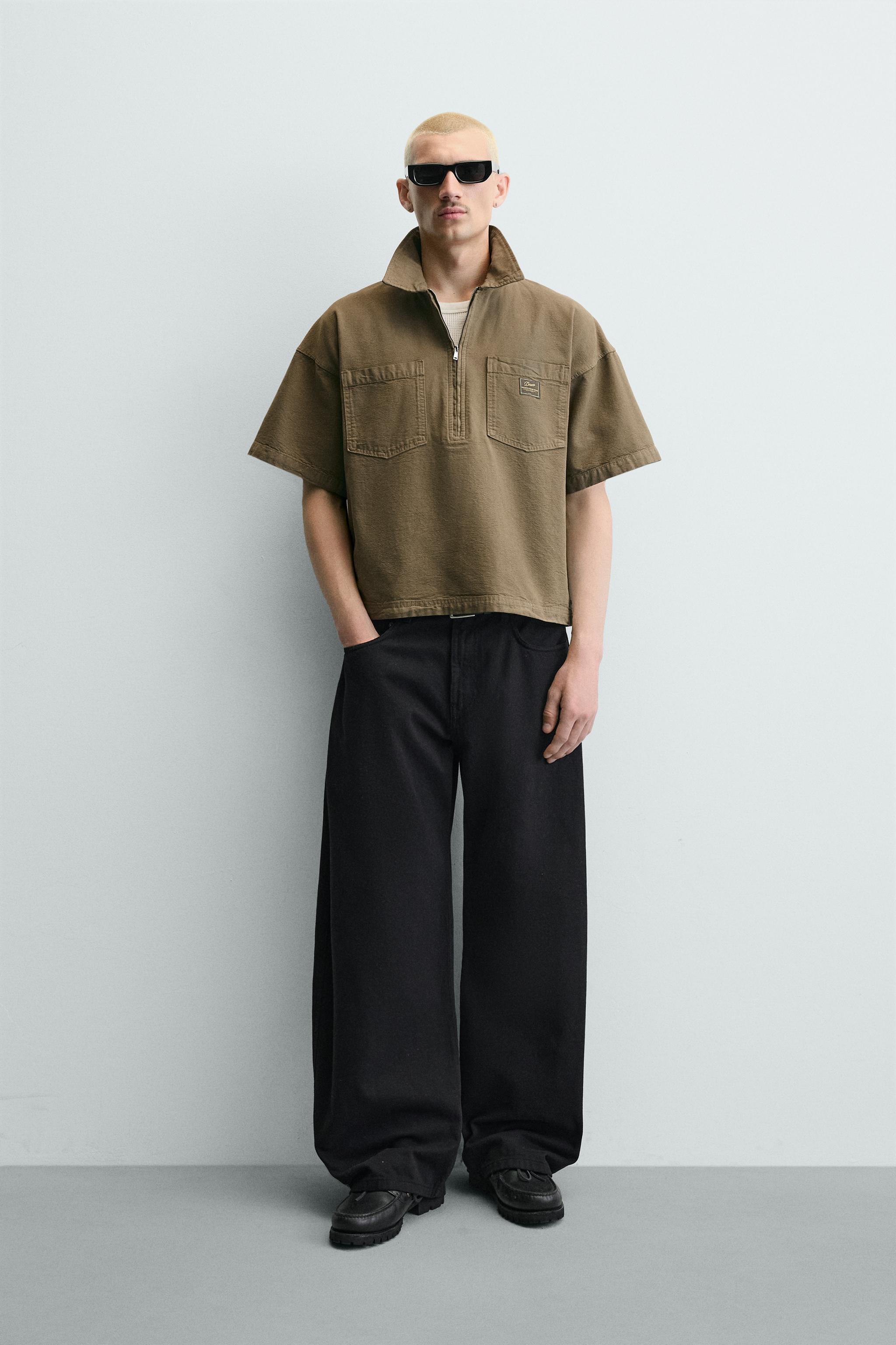 WASHED STRIPED BOXY FIT POLO